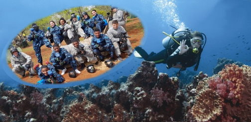 paintball and diving baptism