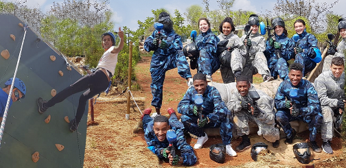 paintball e escalada
